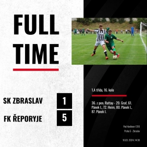 SK Zbraslav : FK Řeporyje 1:5 (1:1)