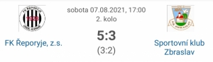 FK Zlíchov 1914 : FK Řeporyje 9:0 (4:0)