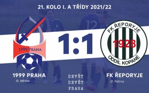 1999 Praha : FK Řeporyje 1:1 (1:1)