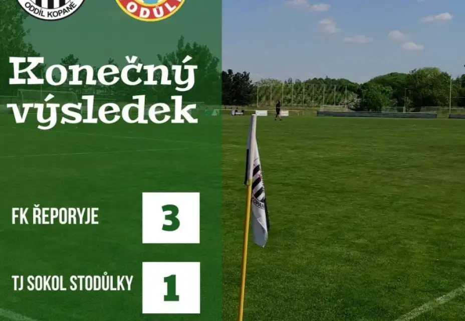 FK Řeporyje : TJ Sokol Stodůlky 3:1 (2:1)