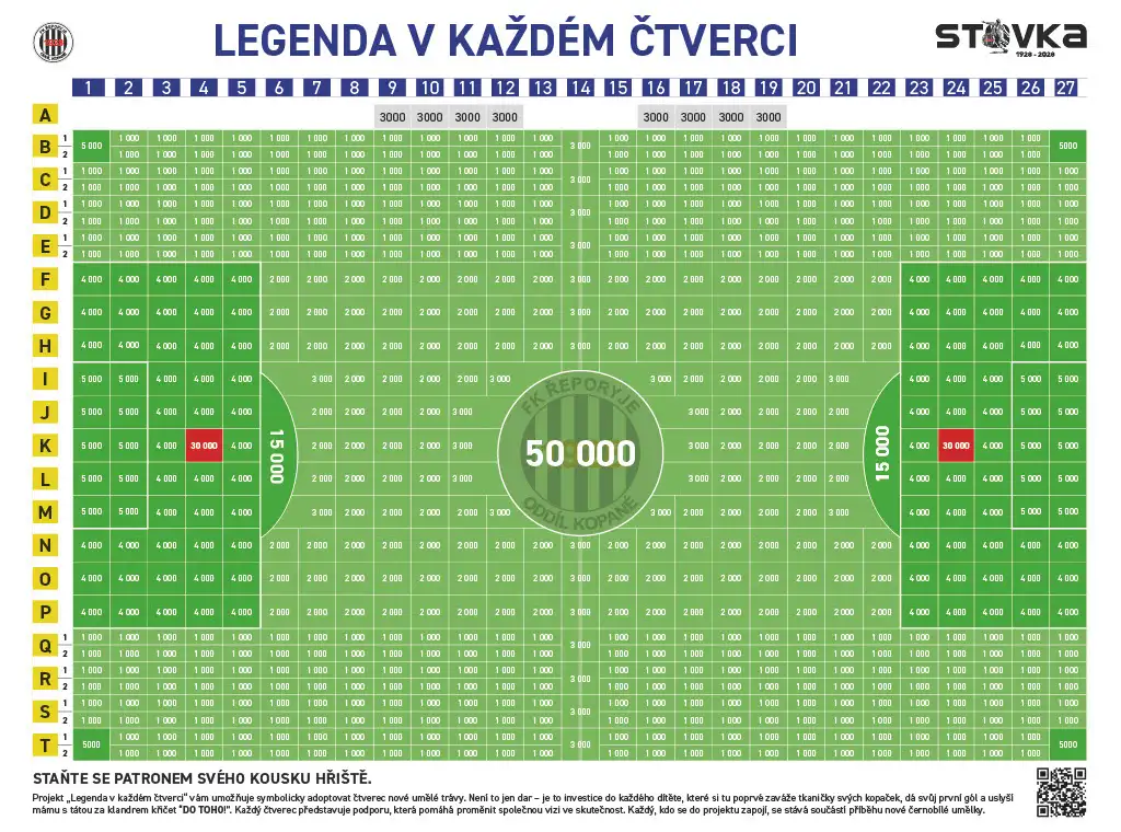 Legenda v každém čtverci! Pomozte nám postavit černobílý sen.