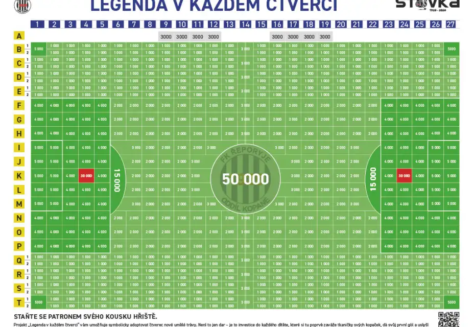 Legenda v každém čtverci! Pomozte nám postavit černobílý sen.