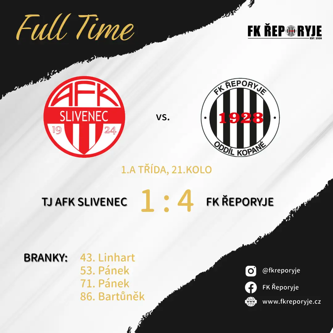 Řeporyje ovládly derby ve Slivenci!