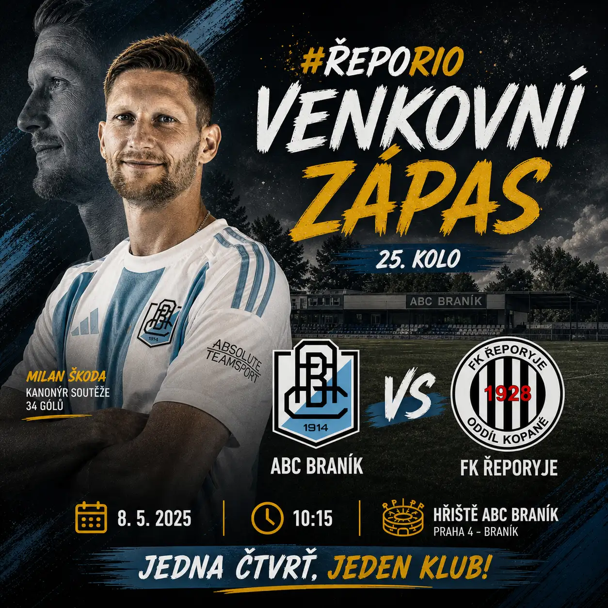 Řeporyjské áčko zajíždí na půdu lídra soutěže