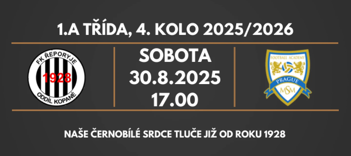 Do Řeporyj přijede v rámci 4.kola MSM ACADEMY