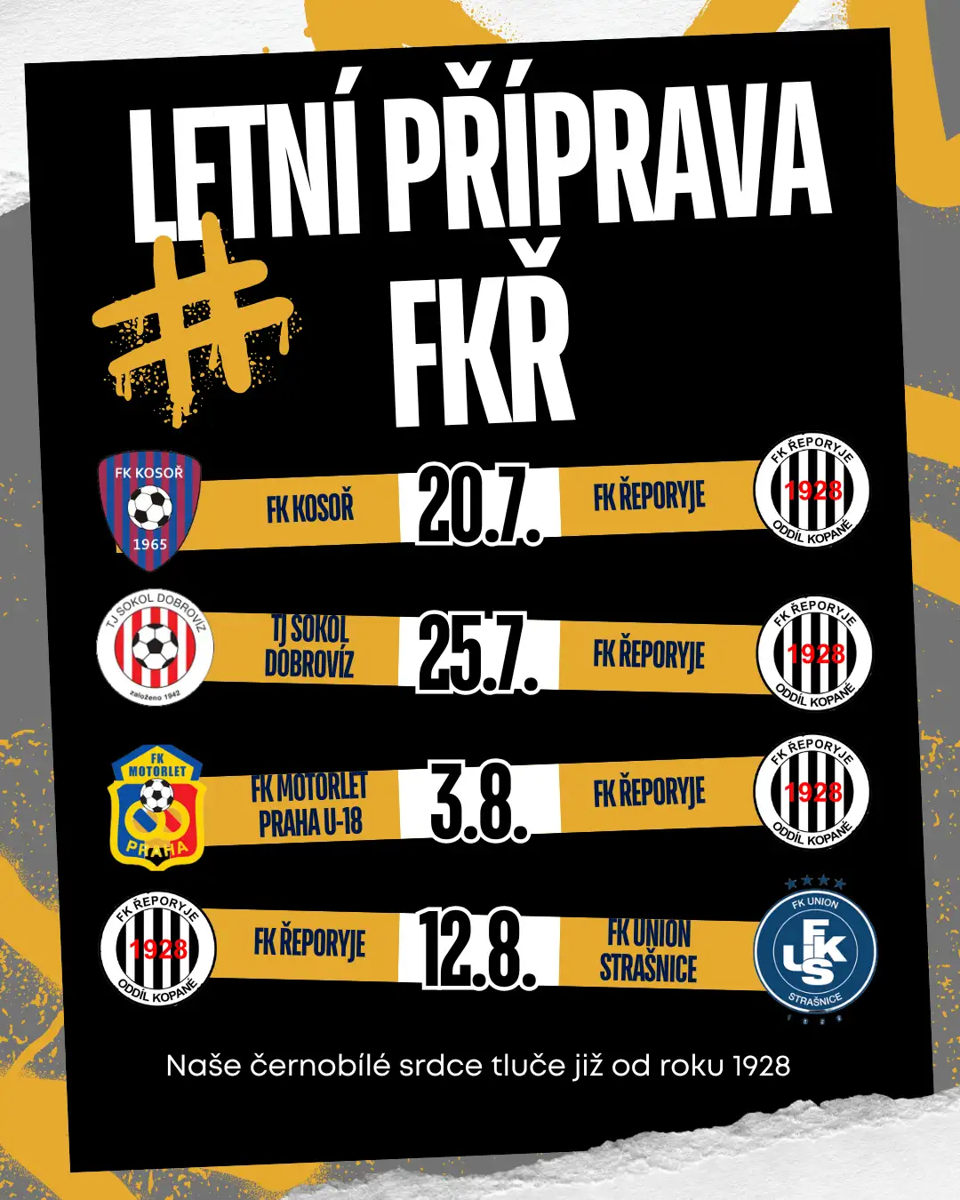 Řeporyjské áčko odehraje čtyři přípravné zápasy