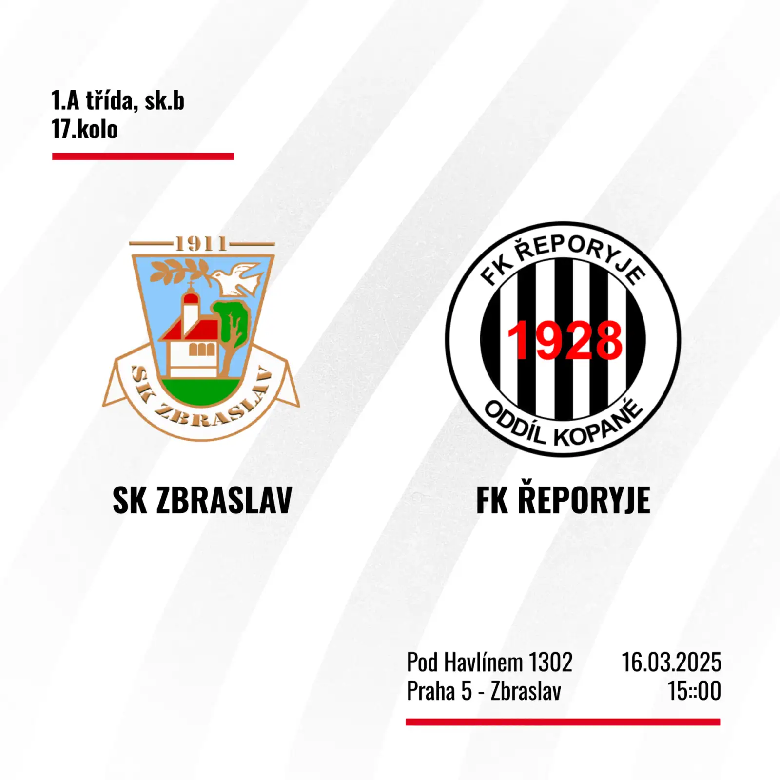 Řeporyje zajíždějí na horkou půdu Zbraslavi
